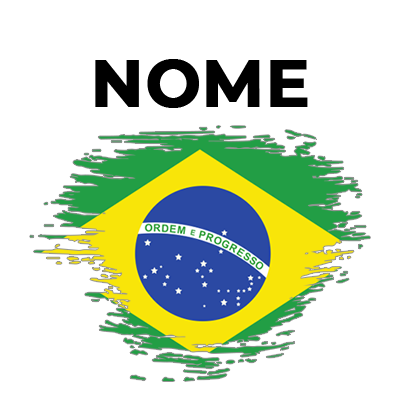 Bandeira efeito pincel Brasil, ideal para personalizar os acessórios do seu bebé com um toque especial e divertido.