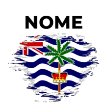 Bandeira efeito pincel Território Britânico do Oceano Índico, ideal para personalizar acessórios de bebé na chupeta-bebe.com.