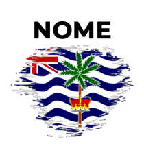 Bandeira efeito pincel Território Britânico do Oceano Índico, ideal para personalizar acessórios de bebé na chupeta-bebe.com.