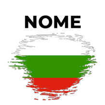 Bandeira efeito pincel Bulgária, ideal para personalizar artigos de bebé com estilo e originalidade. Visite chupeta-bebe.com.