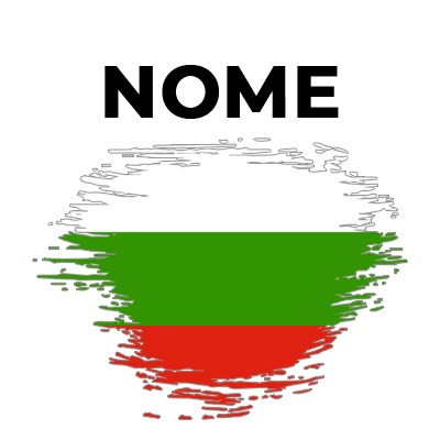 Bandeira efeito pincel Bulgária, ideal para personalizar artigos de bebé com estilo e originalidade. Visite chupeta-bebe.com.