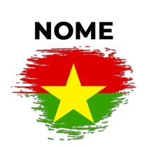 Bandeira efeito pincel Burkina Faso, ideal para personalizar acessórios do seu bebé. Perfeito para uma oferta única!