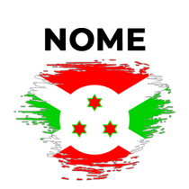 Bandeira efeito pincel Burundi, ideal para personalizar acessórios do seu bebé com estilo e originalidade.
