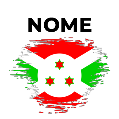 Bandeira efeito pincel Burundi, ideal para personalizar acessórios do seu bebé com estilo e originalidade.