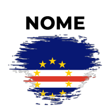 Bandeira efeito pincel Cabo Verde, perfeita para personalizar chupetas e acessórios do seu bebé. Disponível em chupeta-bebe.com.