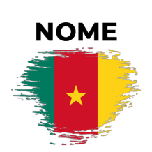 Bandeira efeito pincel Camarões, ideal para dar estilo aos artigos do seu bebé. Adquira já na chupeta-bebe.com!