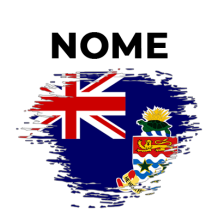 Bandeira efeito pincel Ilhas Cayman, ideal para personalizar os acessórios do seu bebé. Descubra mais em chupeta-bebe.com.