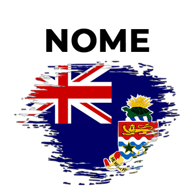 Bandeira efeito pincel Ilhas Cayman, ideal para personalizar os acessórios do seu bebé. Descubra mais em chupeta-bebe.com.