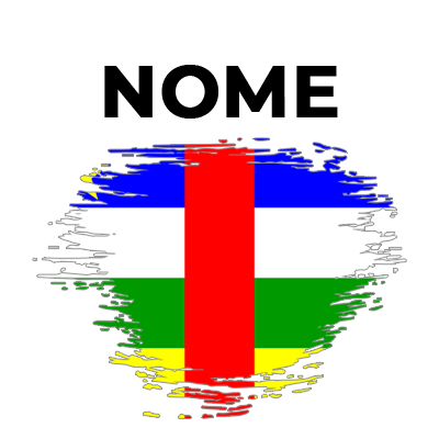 Bandeira efeito pincel República Centro-Africana, ideal para personalizar artigos de bebé com estilo e originalidade.