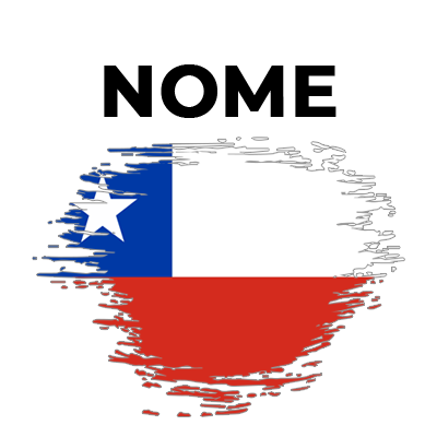 Bandeira efeito pincel Chile, ideal para personalizar acessórios do seu bebé de forma divertida e única.