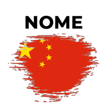 Bandeira efeito pincel China, perfeita para personalizar o estilo do seu bebé com charme e originalidade.