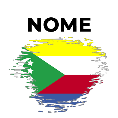 Bandeira efeito pincel Comores, um toque colorido e único para os acessórios do seu bebé. Ideal para se destacar!