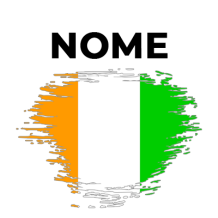 Bandeira com efeito pincel Costa do Marfim, ideal para personalizar os acessórios do seu bebé. Perfeito para chupetas e mais!