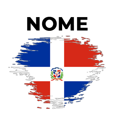 Bandeira efeito pincel República Dominicana, ideal para personalizar artigos de bebé e dar um toque especial. Disponível em chup