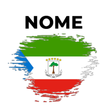 Bandeira com efeito pincel da Guiné Equatorial, perfeita para a decoração do quarto do bebé. Disponível na nossa loja.