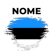 Bandeira com efeito pincel Estónia, um toque único para o dia a dia do seu bebé. Ideal para personalizar os acessórios!