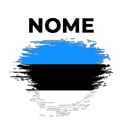 Bandeira com efeito pincel Estónia, um toque único para o dia a dia do seu bebé. Ideal para personalizar os acessórios!