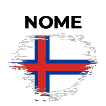 Bandeira efeito pincel Ilhas Faroe, perfeita para personalizar o estilo do seu bebé. Ideal para chupetas e acessórios.