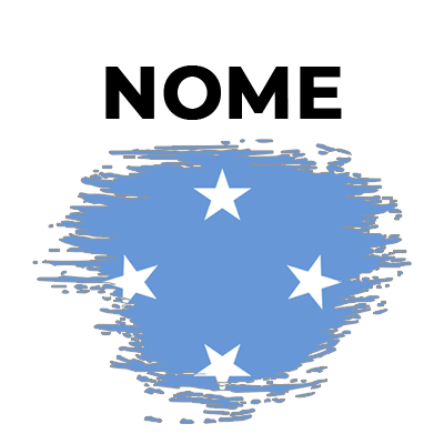 Bandeira efeito pincel dos Estados Federados da Micronésia, perfeita para acessórios de bebé na chupeta-bebe.com.