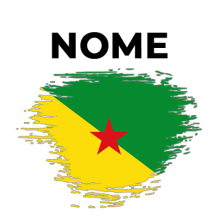 Bandeira efeito pincel Guiana Francesa, ideal para personalizar o estilo do seu bebé. Encontre mais em chupeta-bebe.com.