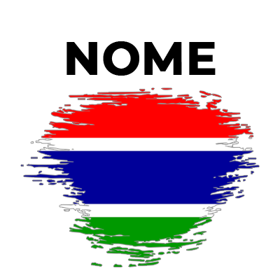 Bandeira efeito pincel Gâmbia, perfeita para personalizar o enxoval do seu bebê com estilo e originalidade.