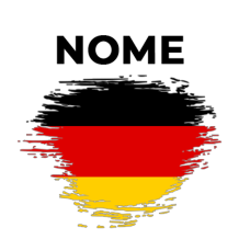 Bandeira efeito pincel Alemanha, perfeita para personalizar os acessórios do seu bebé com estilo e criatividade.