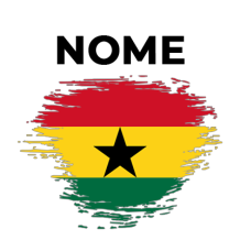 Bandeira efeito pincel Gana, ideal para personalizar os acessórios do seu bebé com estilo e cor. Descubra mais em chupeta-bebe.c