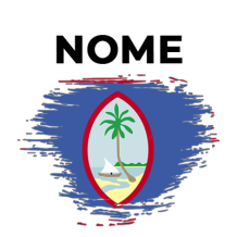 Bandeira efeito pincel Guam, um toque tropical para os produtos do seu bebé. Ideal para personalizar o seu estilo!