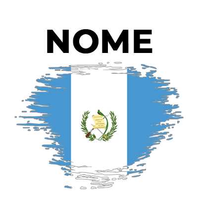 Bandeira efeito pincel Guatemala, perfeita para personalizar acessórios de bebé com estilo e delicadeza. Ideal para a sua loja o