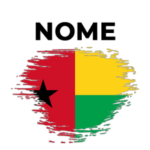 Bandeira efeito pincel Guiné, perfeita para personalizar os acessórios do seu bebé com estilo e originalidade.