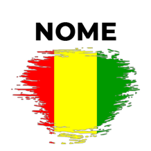 Bandeira com efeito pincel Guiné-Bissau, ideal para artigos de bebé com estilo e personalidade. Visite chupeta-bebe.com.