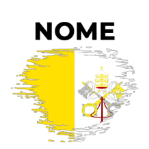 Bandeira efeito pincel Santa Sé, perfeita para decorar o quarto do seu bebé com estilo e carinho.