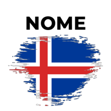 Bandeira com efeito pincel Islândia, ideal para personalizar os produtos do seu bebé com estilo e originalidade.