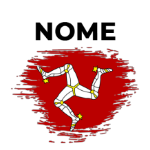 Bandeira efeito pincel Ilha de Man, ideal para personalizar o estilo do seu bebé. Perfeito para acessórios únicos.