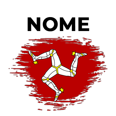 Bandeira efeito pincel Ilha de Man, ideal para personalizar o estilo do seu bebé. Perfeito para acessórios únicos.