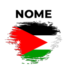 Bandeira efeito pincel Jordan, um toque criativo para os artigos do seu bebé. Ideal para chupetas e muito mais!