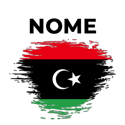 Bandeira efeito pincel Líbia, ideal para personalizar e dar estilo aos acessórios do seu bebé. Disponível em chupeta-bebe.com.