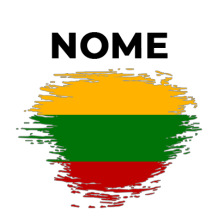 Bandeira efeito pincel Lituânia, perfeita para decorar artigos de bebé com estilo e originalidade. Ideal para a sua loja chupeta