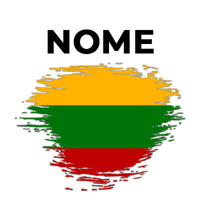 Bandeira efeito pincel Lituânia, perfeita para decorar artigos de bebé com estilo e originalidade. Ideal para a sua loja chupeta