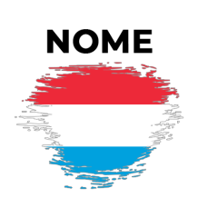 Bandeira efeito pincel Luxemburgo, ideal para dar estilo ao seu bebé com um toque único e divertido. Disponível em chupeta-bebe.