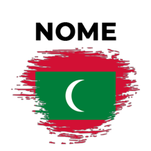 Bandeira efeito pincel Maldivas, um toque colorido e divertido para os acessórios do seu bebé! Disponível em chupeta-bebe.com.