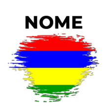 Bandeira efeito pincel Maurícia, ideal para personalizar artigos de bebé com estilo e cor. Disponível em chupeta-bebe.com.