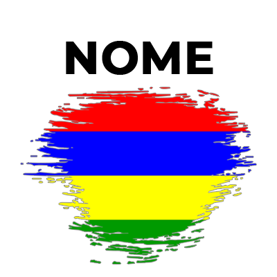 Bandeira efeito pincel Maurícia, ideal para personalizar artigos de bebé com estilo e cor. Disponível em chupeta-bebe.com.