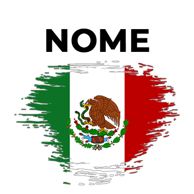 Bandeira com efeito pincel México, ideal para personalizar acessórios do seu bebé com um toque especial e colorido.