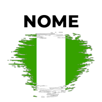 Bandeira efeito pincel Nigéria, ideal para personalizar artigos de bebé com estilo. Disponível na nossa loja chupeta-bebe.com.