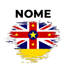 Bandeira efeito pincel Niue, uma escolha divertida e única para o estilo do seu bebé. Perfeito para todos os acessórios!