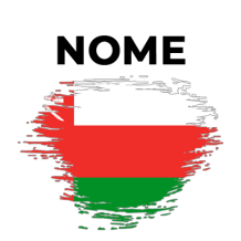 Bandeira efeito pincel Omã, ideal para personalizar o estilo do seu bebé com charme e exclusividade. Disponível em chupeta-bebe.