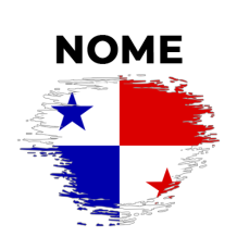 Bandeira efeito pincel Panamá, perfeita para personalizar artigos de bebé e dar um toque único ao enxoval.