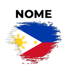 Bandeira efeito pincel Filipinas, ideal para personalizar acessórios de bebé com estilo e originalidade. Descubra em chupeta-beb