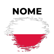 Bandeira efeito pincel Polônia, perfeita para personalizar os itens do seu bebé com um toque divertido e único. Ideal para chupe